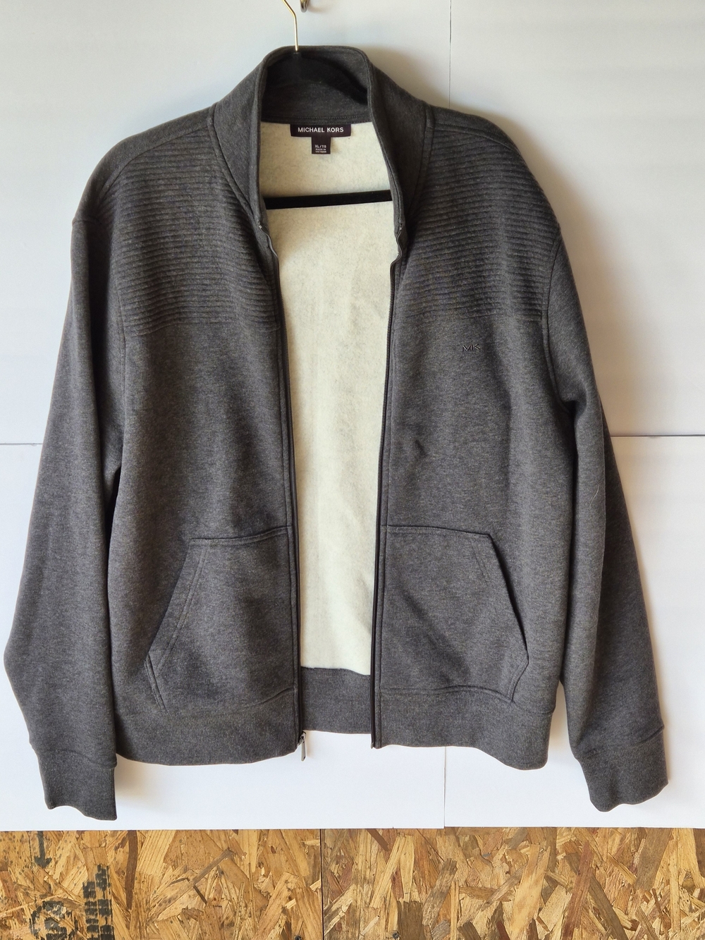 Michael Kors Men’s Charcoal Zip-Up Sweater Jacket